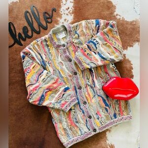 Vintage 90’s 3D COOGI Biggie Cosby Cardigan